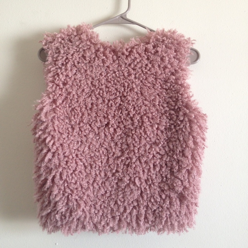 Pink Fuzzy Vest - Picture 3 of 5